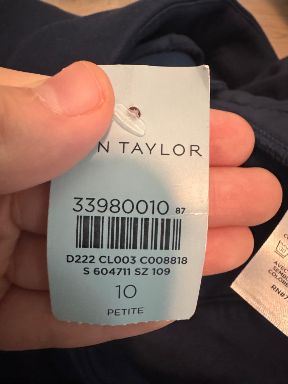Ann Taylor Petite Classic Navy Tailored Trousers - Picture 6 of 6